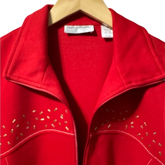 Drapes & Damons Womens Red Vest with gold Studs Size P S - Picture 6 of 11